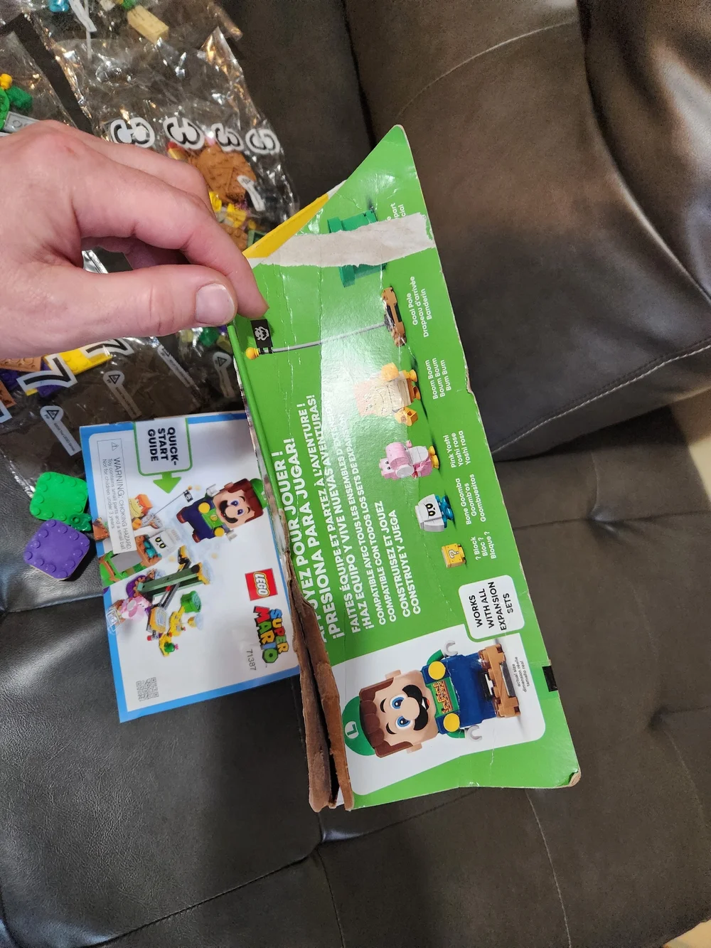 LEGO Super Mario Luigi Starter Course - Green Playset Missing Bag #1 Luigi